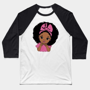 Cute afro little girl Baseball T-Shirt